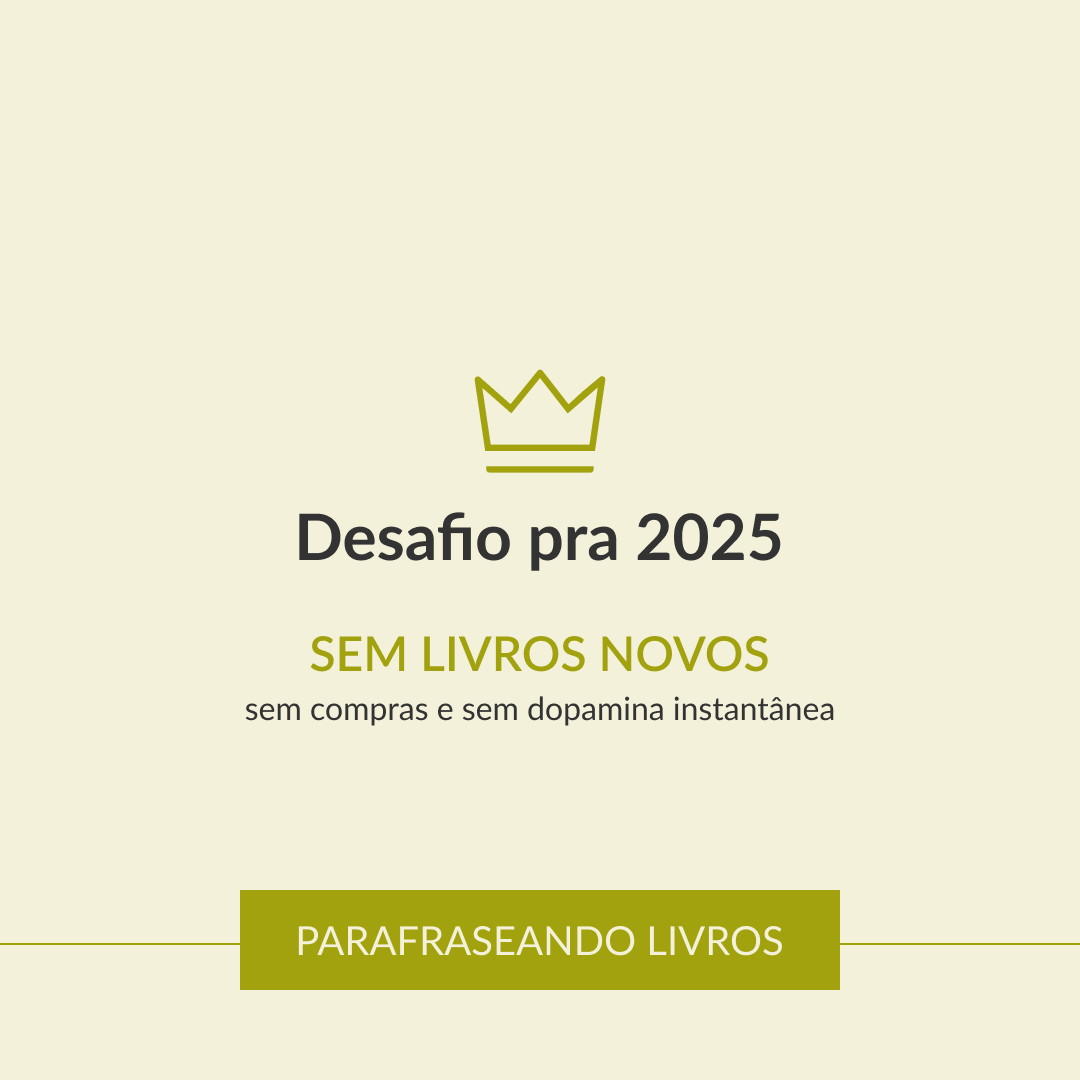 2025: um ano sem comprar livros